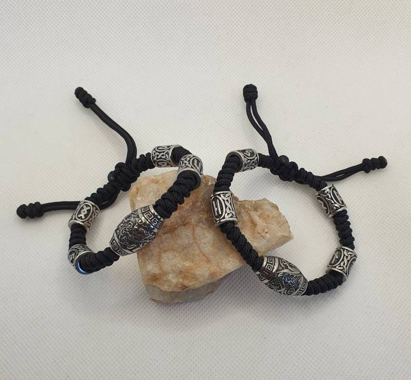1 Armband Wikinger Runen Edelstahl Paracord von HandemadeKreativ