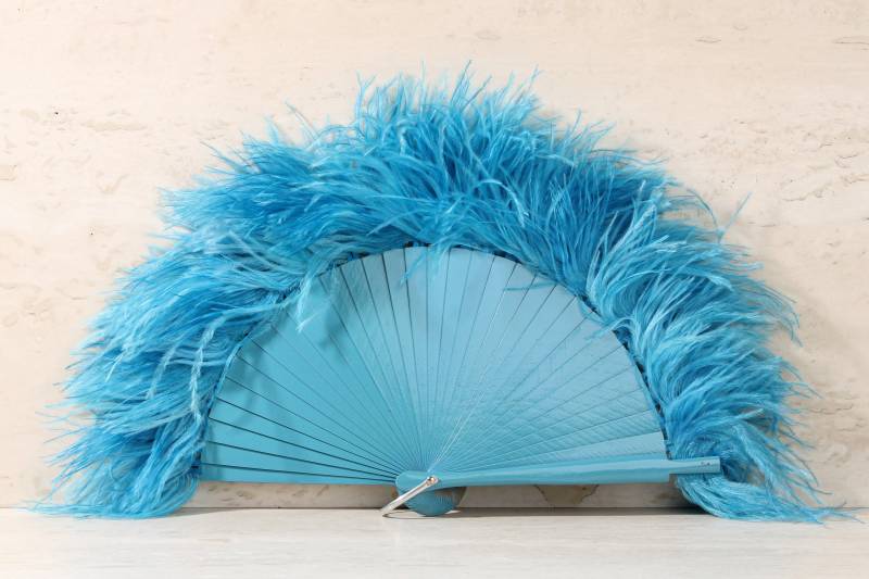 Mini Türkis Handfächer, Handfan, Fan Mini Türkis Handfächer, Handfan, Fan von HandfaecherKunst