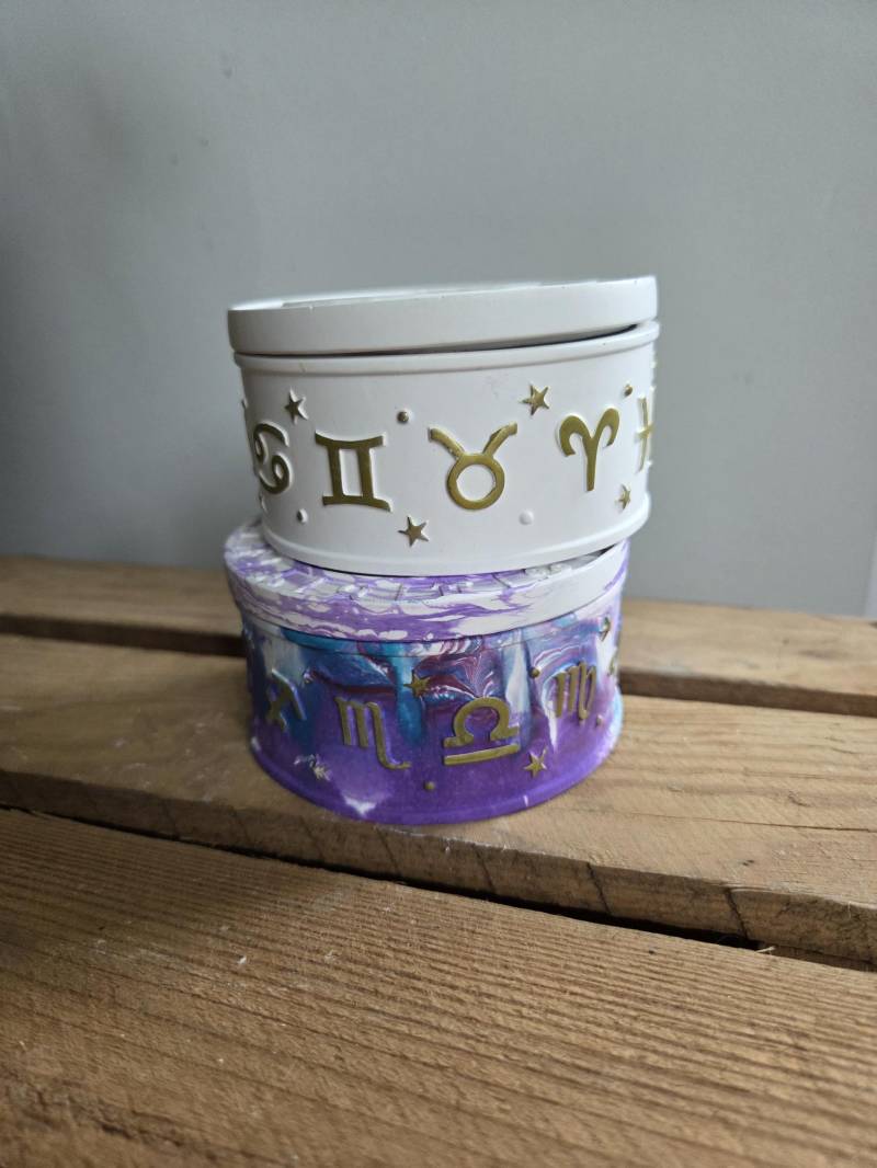 sternzeichen Dose | Schmuckdose Aufbewahrungsbox Mit Tierkreiszeichen Geschenkidee Astrologie Esoterik Farbe Nach Wunsch von HandgemachtbySaskia