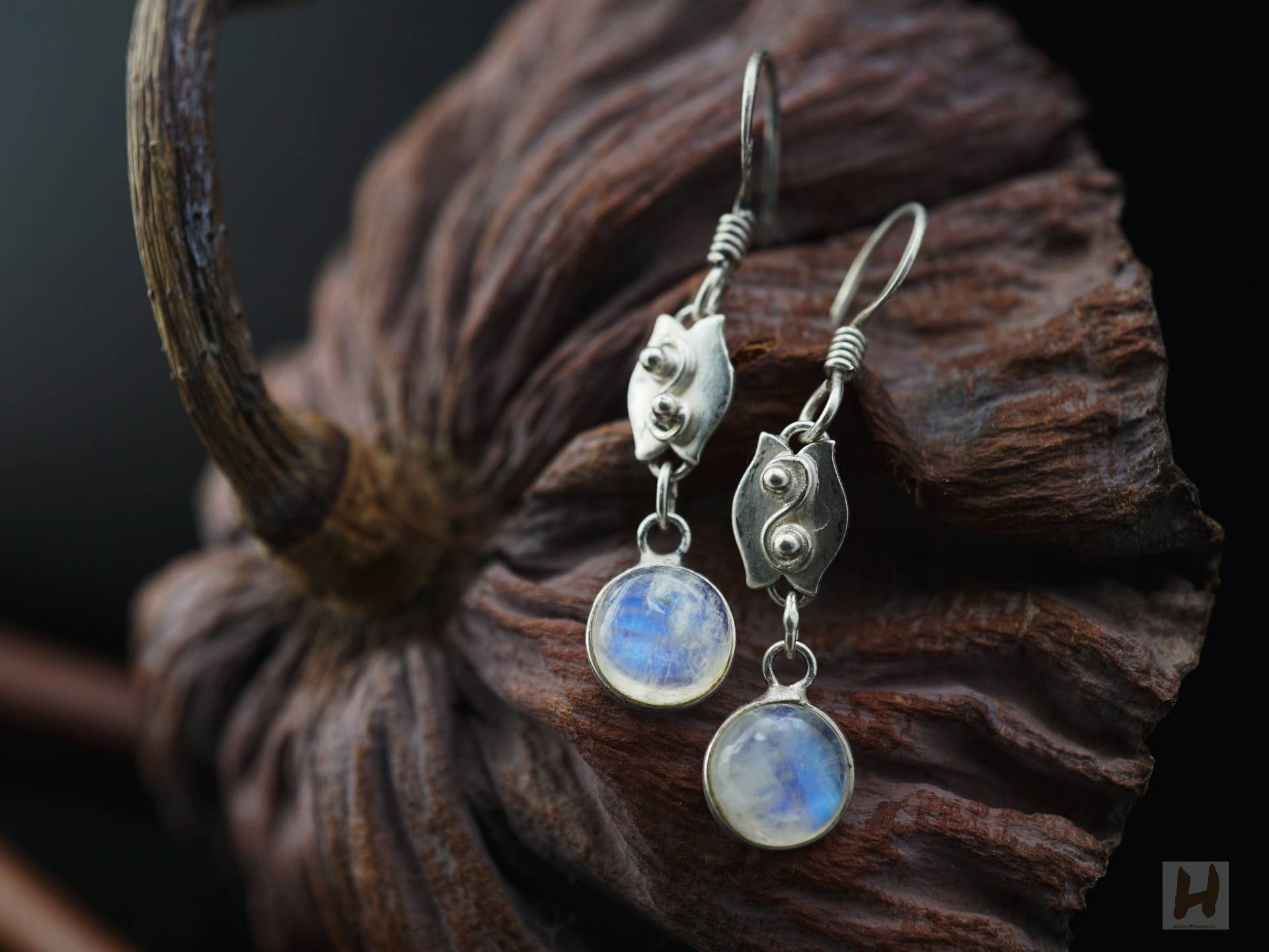 Regenbogen Mondstein Sterling Silber Ohrringe Juni Geburtsstein Regenbogen Mondstein Sterling Silber Ohrringe Juni Geburtsstein von HandiMonsoon