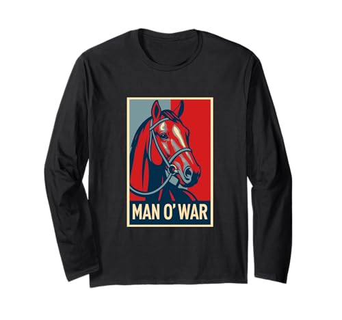 Man O' War Horse, Pferderennen, Del Mar, Santa Anita, Pferde Langarmshirt Man O' War Horse, Pferderennen, Del Mar, Santa Anita, Pferde Langarmshirt von Handicapping Horse Gear