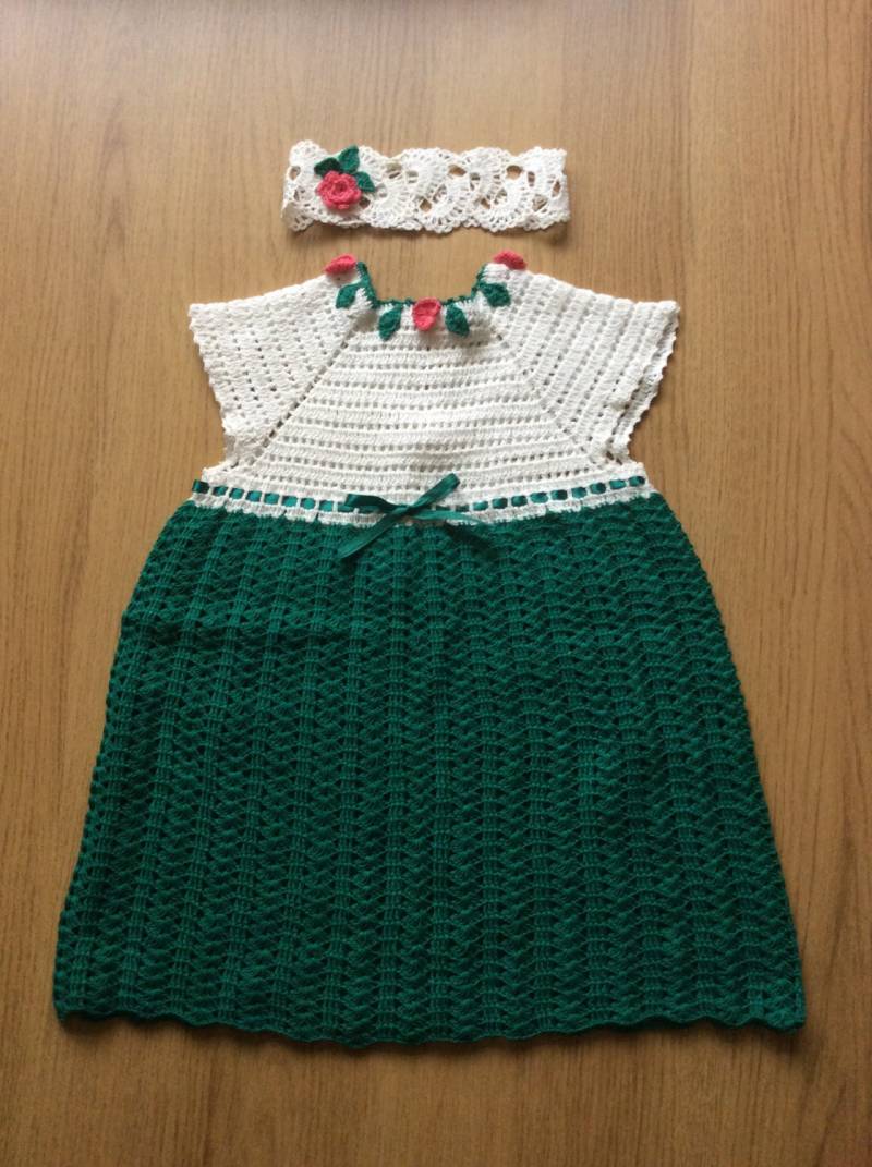 Baby Häkelkleid, Tunika, Handgemachtes Kleid, Baby Party Kleid von Handicraftbasket