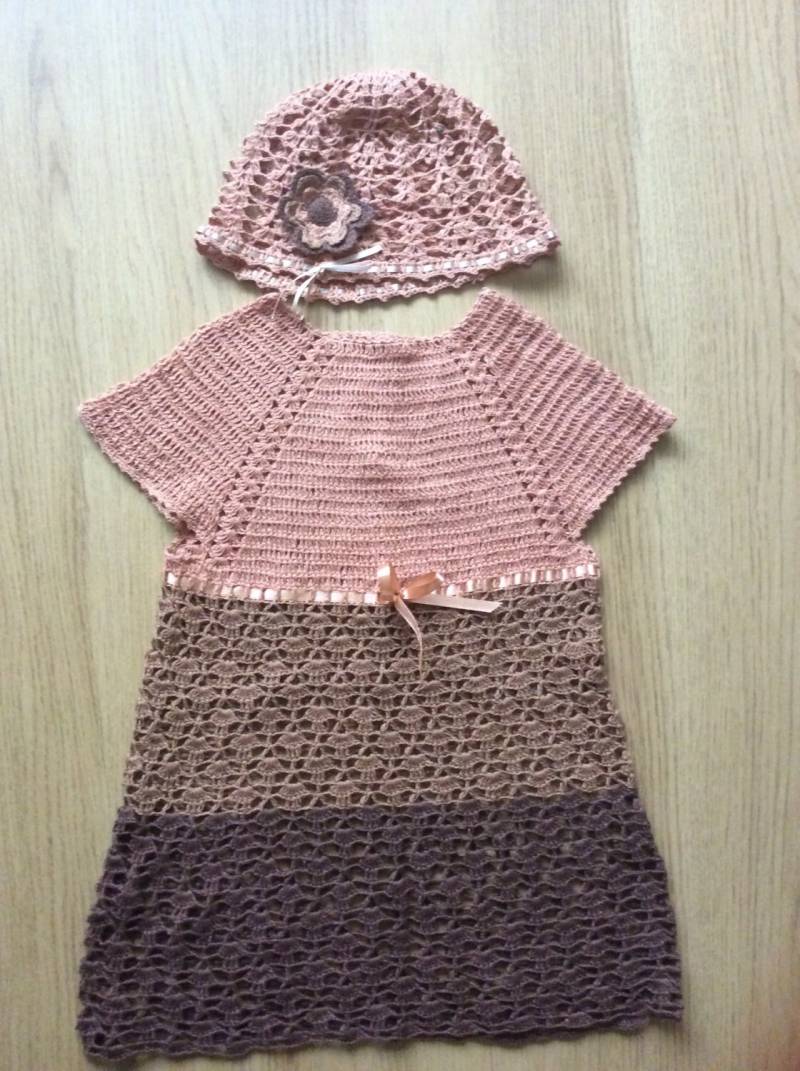 Baby Häkelkleid, Tunika, Handgemachtes Kleid, Kleinkind Kleidung von Handicraftbasket