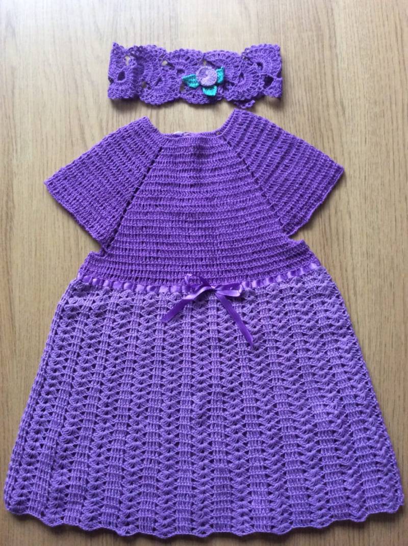 Häkeln Mädchen Kleid, Tunika, Handgemachtes Kleid Baby Kleinkind Kleidung Party von Handicraftbasket