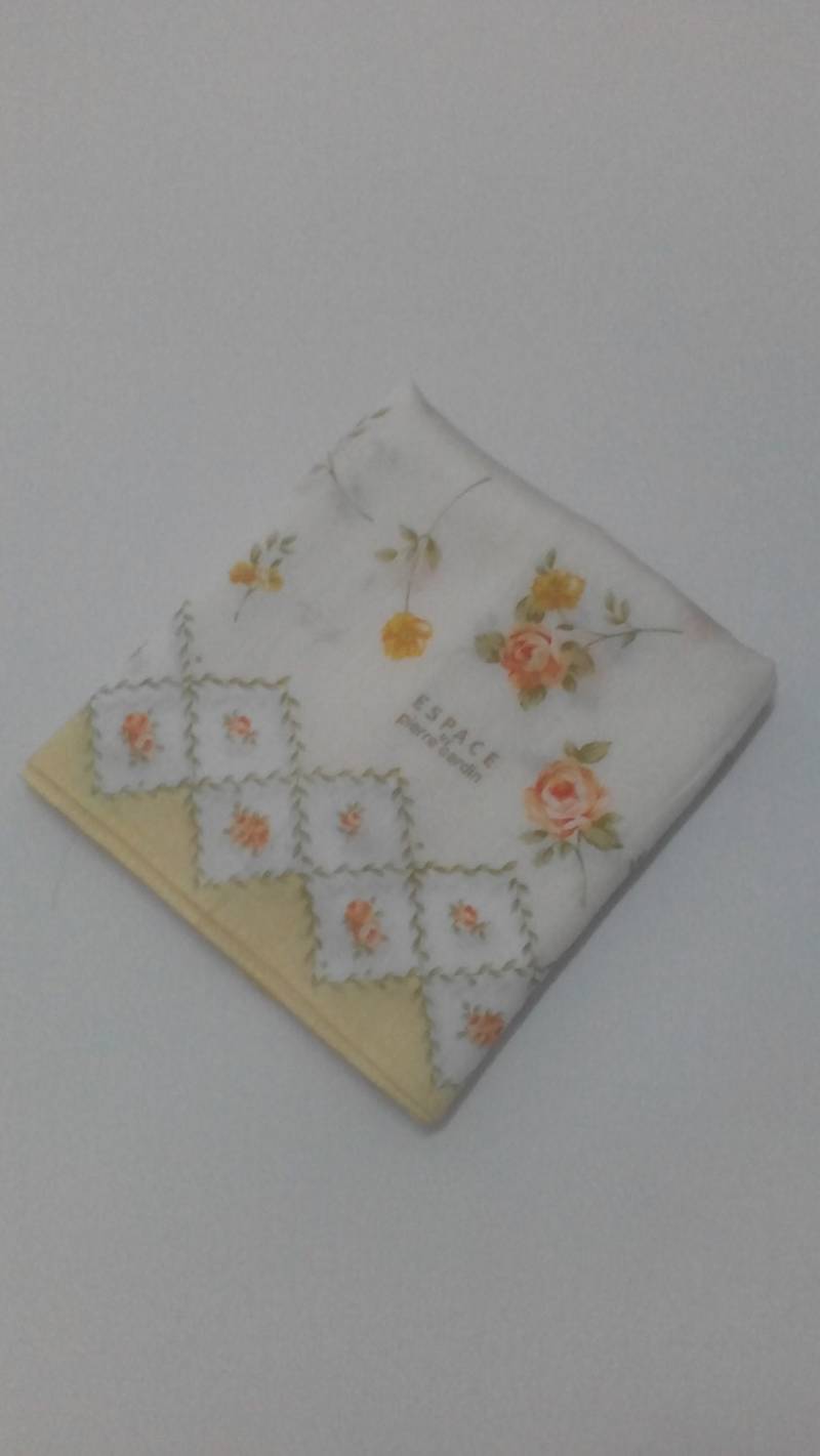 Jahrgang Espace Von Pierre Cardin Blume Taschentuch, Cardin, Floral, Espace Cardin Schal, Seltene H03 von HandkerchiefmasteR