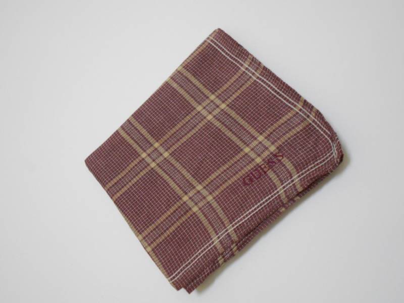 Vintage Guess Taschentuch, Vermutung Nova Check, Seltene Schal. H82 von HandkerchiefmasteR