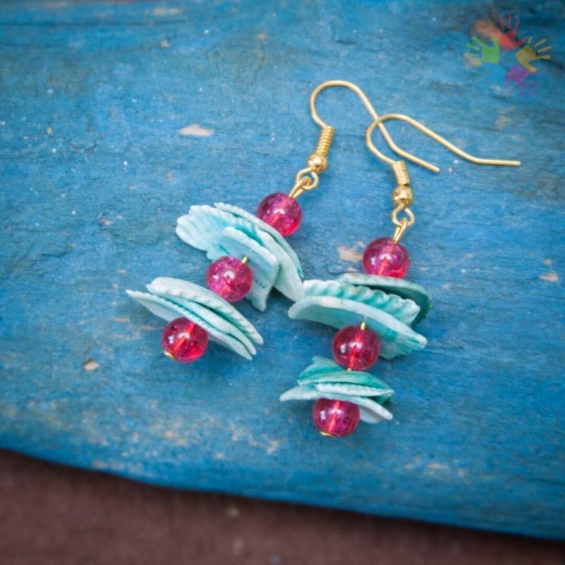 Handmade Unique Seashell Earrings, Beautiful Sea Style Earrings von HandlyStudioStore