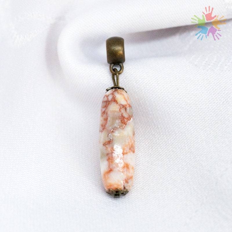 Jasper Pendant Necklace, Handmade Pendant, Natural Stone von HandlyStudioStore