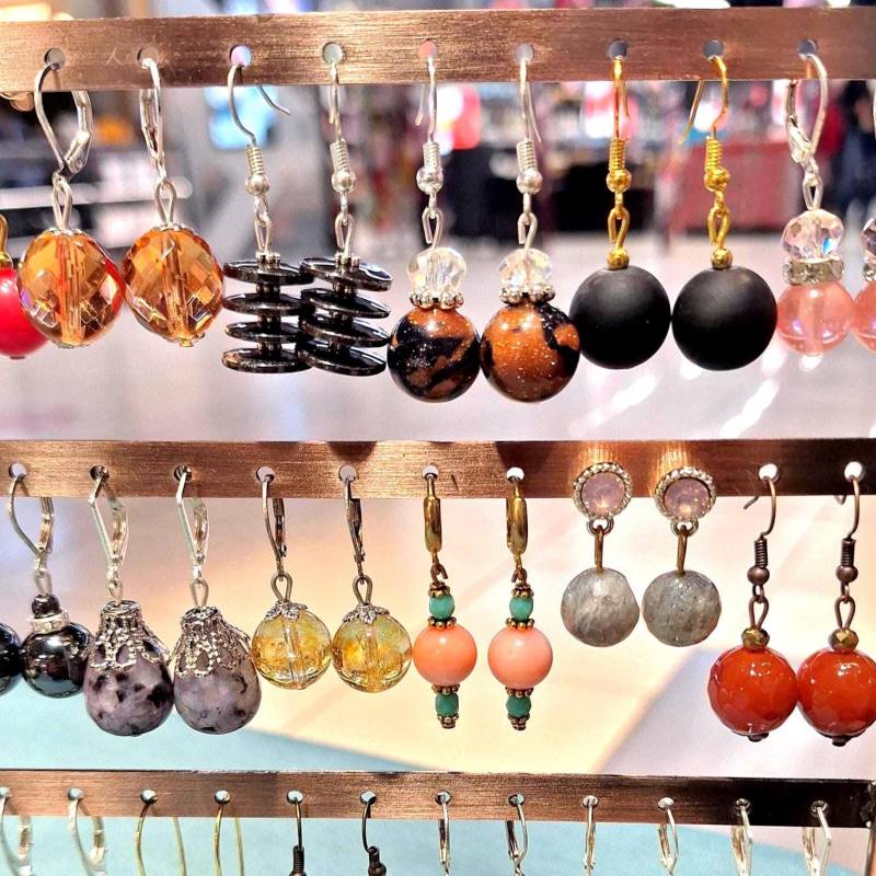 Random Classical Earrings With Natural Stones & Crystals, Random Jewelry Set, Gift For Woman von HandlyStudioStore