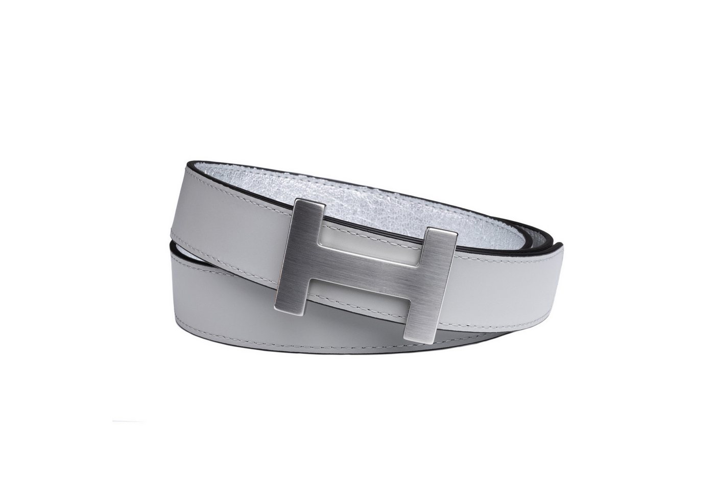 Handmade by CASSANDRA Wendegürtel "Two Sides" mit edler H-Schließe - ECHT LEDER Wendegürtel mit Geschenkbox von Handmade by CASSANDRA