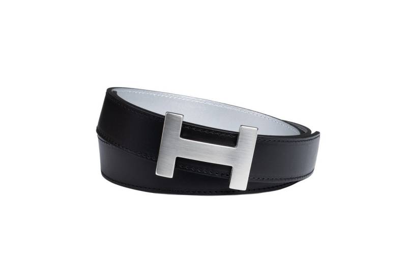 Handmade by CASSANDRA Wendegürtel "Two Sides" mit edler H-Schließe - ECHT LEDER Wendegürtel mit Geschenkbox von Handmade by CASSANDRA