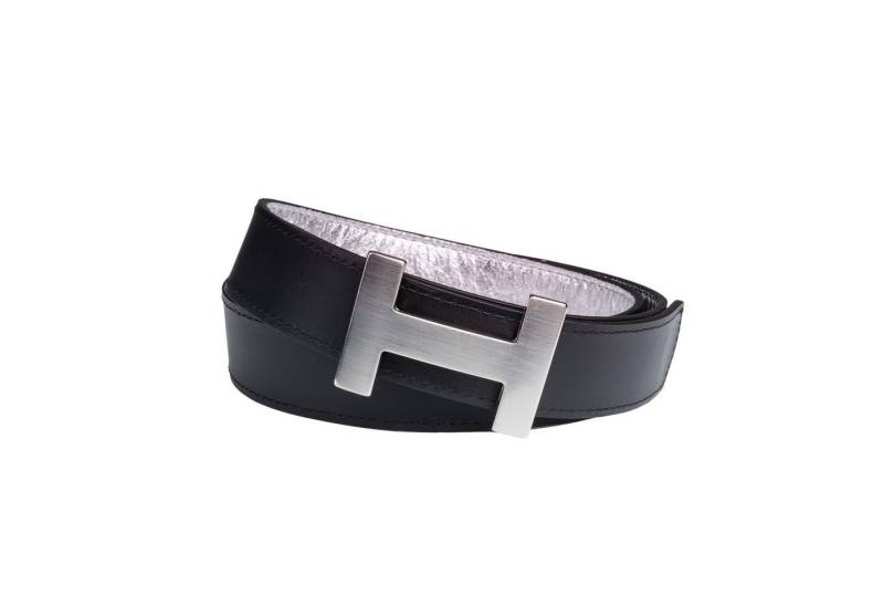 Handmade by CASSANDRA Wendegürtel "Two Sides" mit edler H-Schließe - ECHT LEDER Wendegürtel mit Geschenkbox von Handmade by CASSANDRA