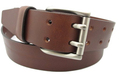 Herren leder Gürtel Vollrindleder - Doppeldorn - 38mm von Handmade in Spain
