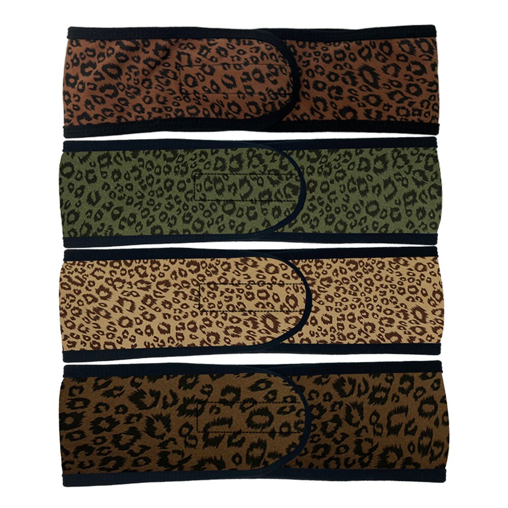 Leopard Bio Baumwolle Stirnband, Bambus Baumwolle, Spa Geschenk, Dusche Haarband, Muttertag von HandmadeByAVO