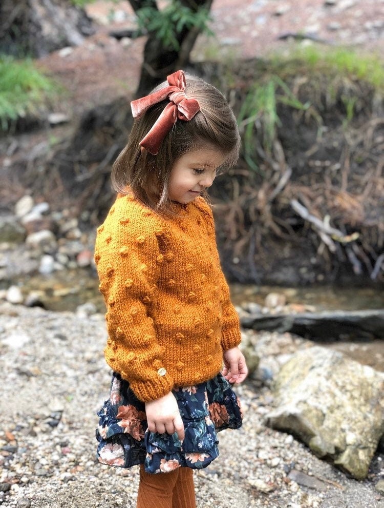 Baby Popcorn Pullover - Kleinkind Strickwaren Geschenk von HandmadeByAtlas