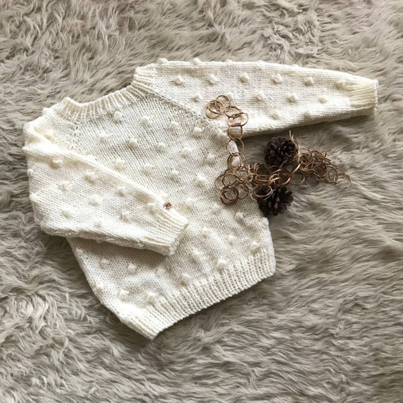 Handgestrickter Popcorn Baby Pullover Kleinkind Geschenk von HandmadeByAtlas