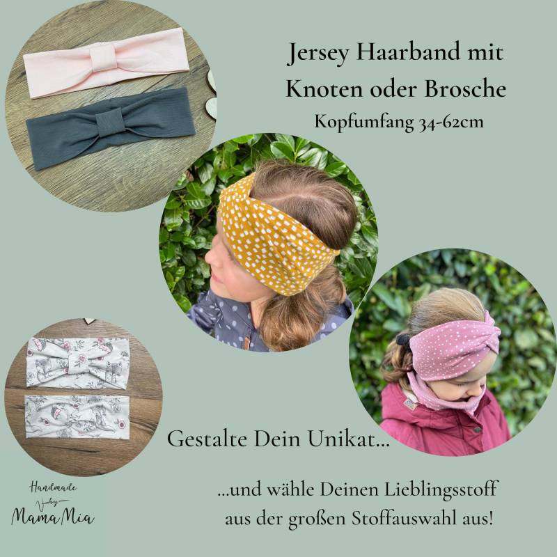 Kinder Und Damen Stirnband Haarband in Wunschgröße Stoffauswahl Herbst/Frühling Übergang Knoten von HandmadeByMamaMia