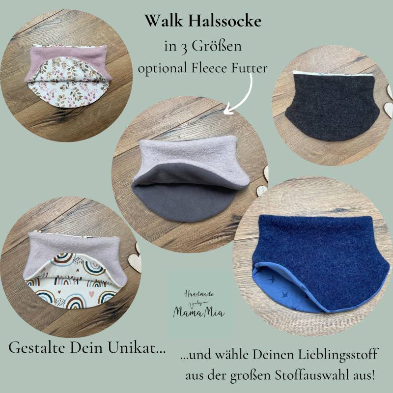 Walk Halssocke/Halstuch, Loop Schal Schlauchschal Für Baby Und Kinder Stoffauswahl Größenauswahl Optional Mit Baumwollfleece Futter von HandmadeByMamaMia