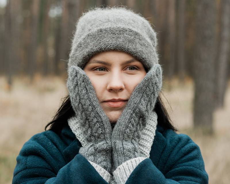 100% Alpaka Handschuhe/Zopfmuster Wahlweise in 51 Farben Handgestrickte Winter von HandmadeByRasa