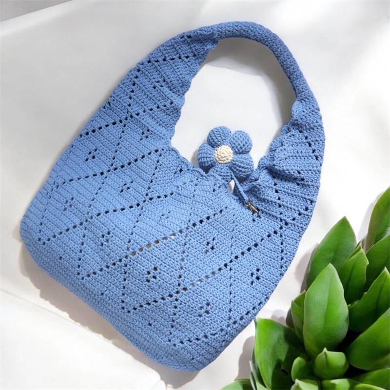 Handgemachte Häkeltasche Makramee Baumwolle Sommertasche von HandmadeByRuru