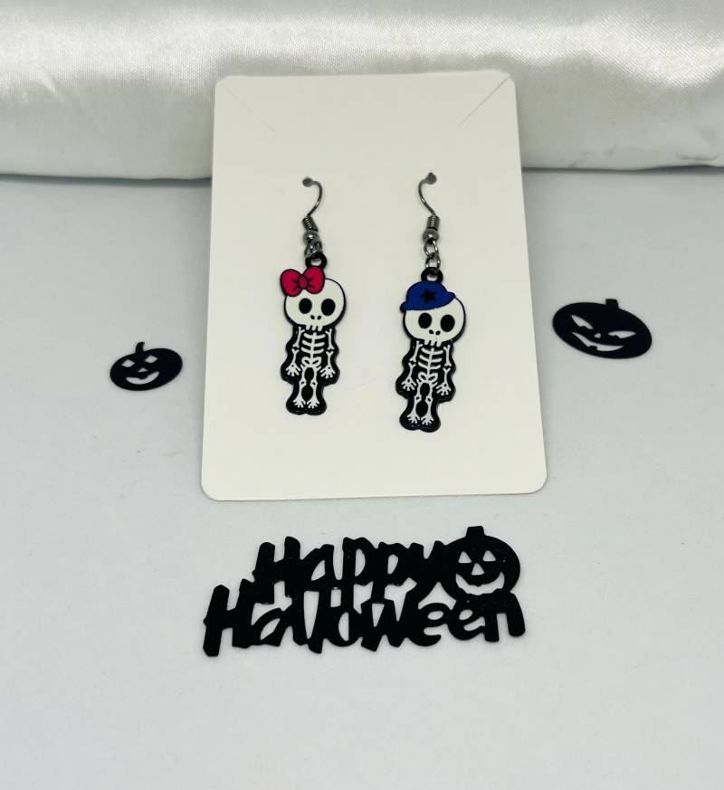 Schöne Halloween Ohrringe/Skelettpärchen von HandmadeBySimone86