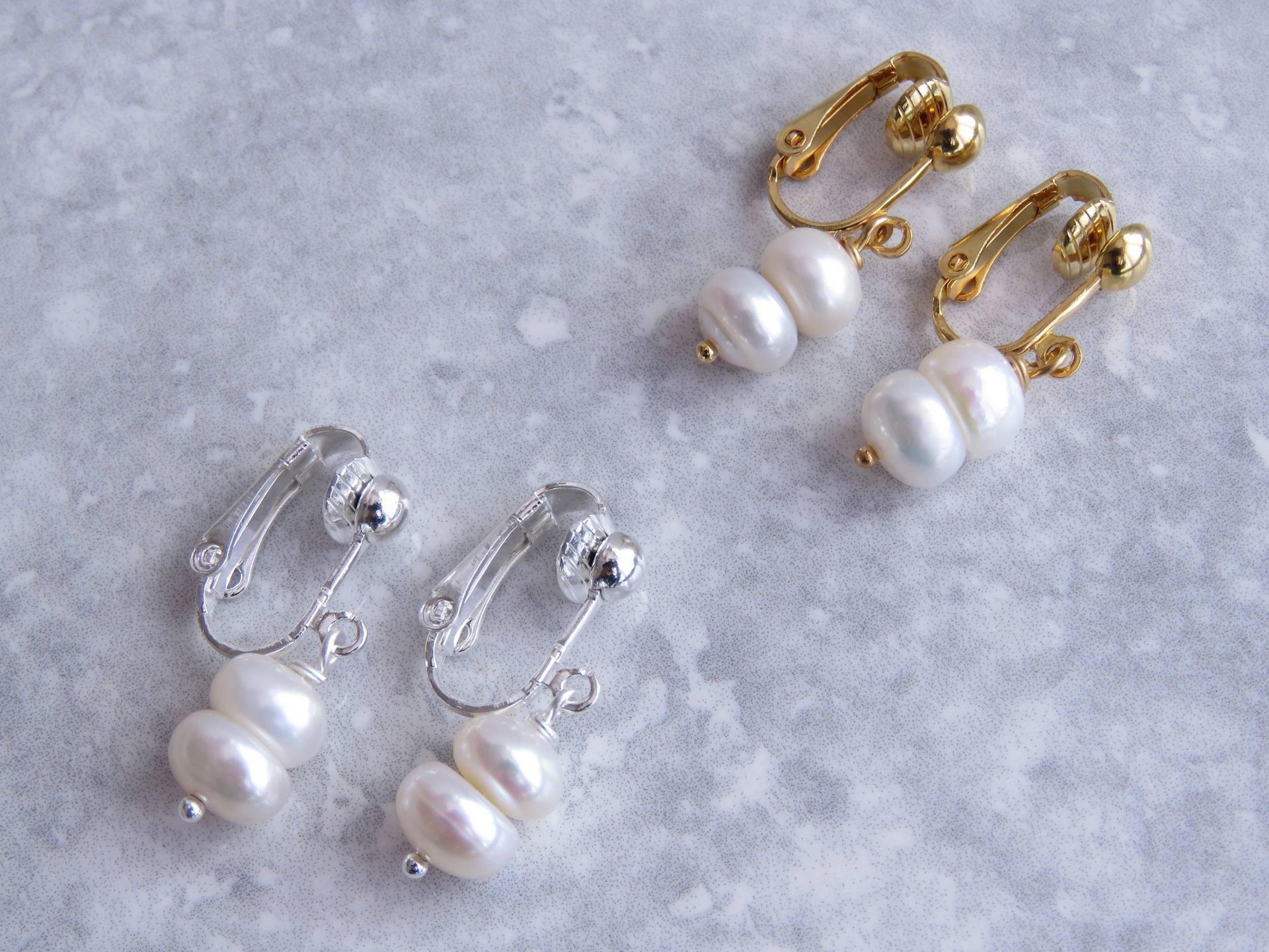 Süßwasser Perle Clip On Ohrringe Für Nicht Durchbohrende Ohren, Vergoldet Oder Versilbert Rose Hochzeiten Braut Brautjungfer Süßwasser Perle Clip On Ohrringe Für Nicht Durchbohrende Ohren, Vergoldet Oder Versilbert Rose Hochzeiten Braut Brautjungfer von HandmadeBySo