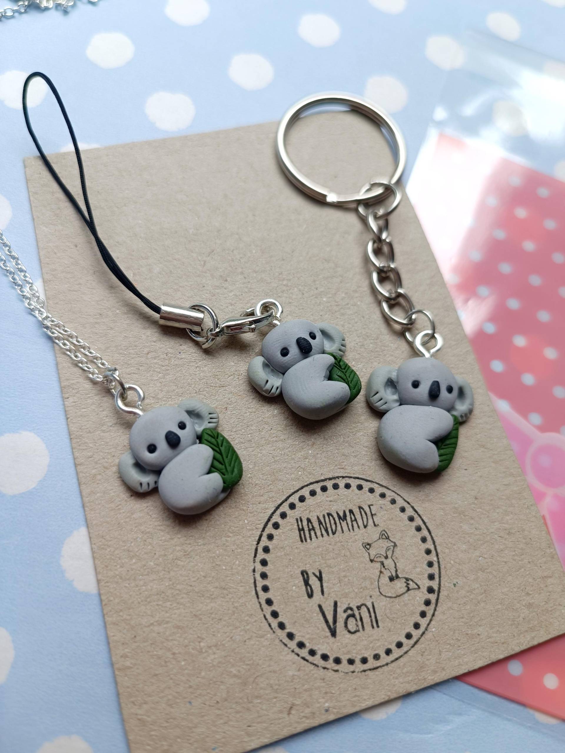 Koala Schlüsselanhänger Kette Und Ohrringe Koala Schlüsselanhänger Kette Und Ohrringe von HandmadeByVani