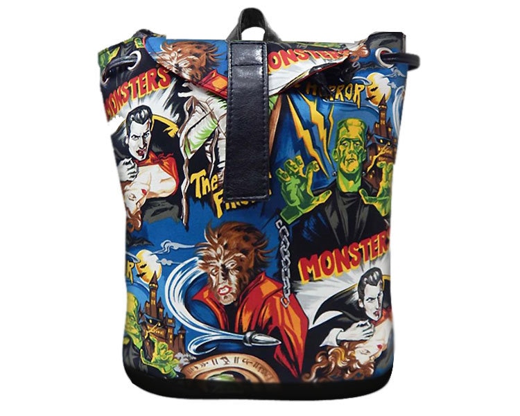 Frankenstein Monsters Rucksack Geldbörse Handgemachte Handtasche Aus Baumwollgewebe Frankenstein Monsters Rucksack Geldbörse Handgemachte Handtasche Aus Baumwollgewebe von HandmadeFashion