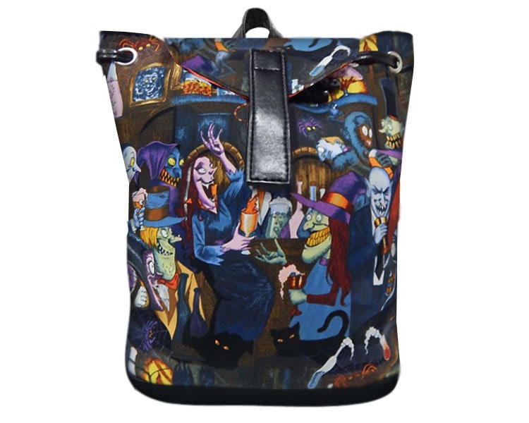 "Handgefertigter Gothic-Rucksack "Unglückliche Stunden" Totenköpfe." von HandmadeFashion