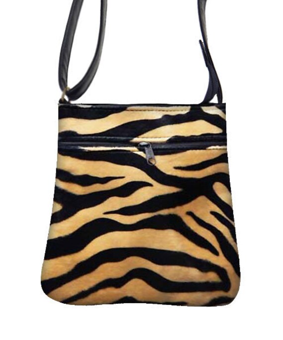 Handgemachte Handtasche Crossover Body Bag Mit "Animal Print Zebra" Muster Schultertasche Handtasche, Neu von HandmadeFashion