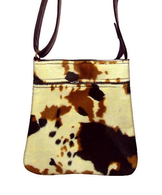 Handgemachte Kuh Print Crossover Body Bag Geldbörse Im Westlichen Stil von HandmadeFashion