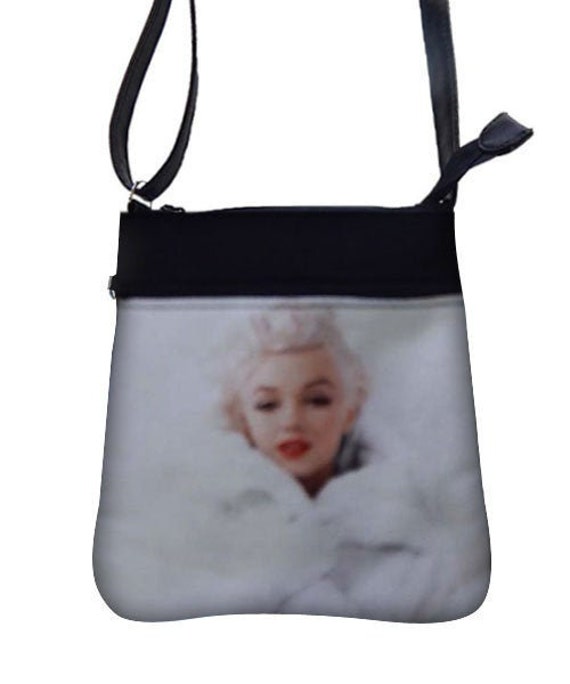 Handgemachte Marilyn Monroe Crossover Body Bag Schultertasche Mit Satinfutter von HandmadeFashion