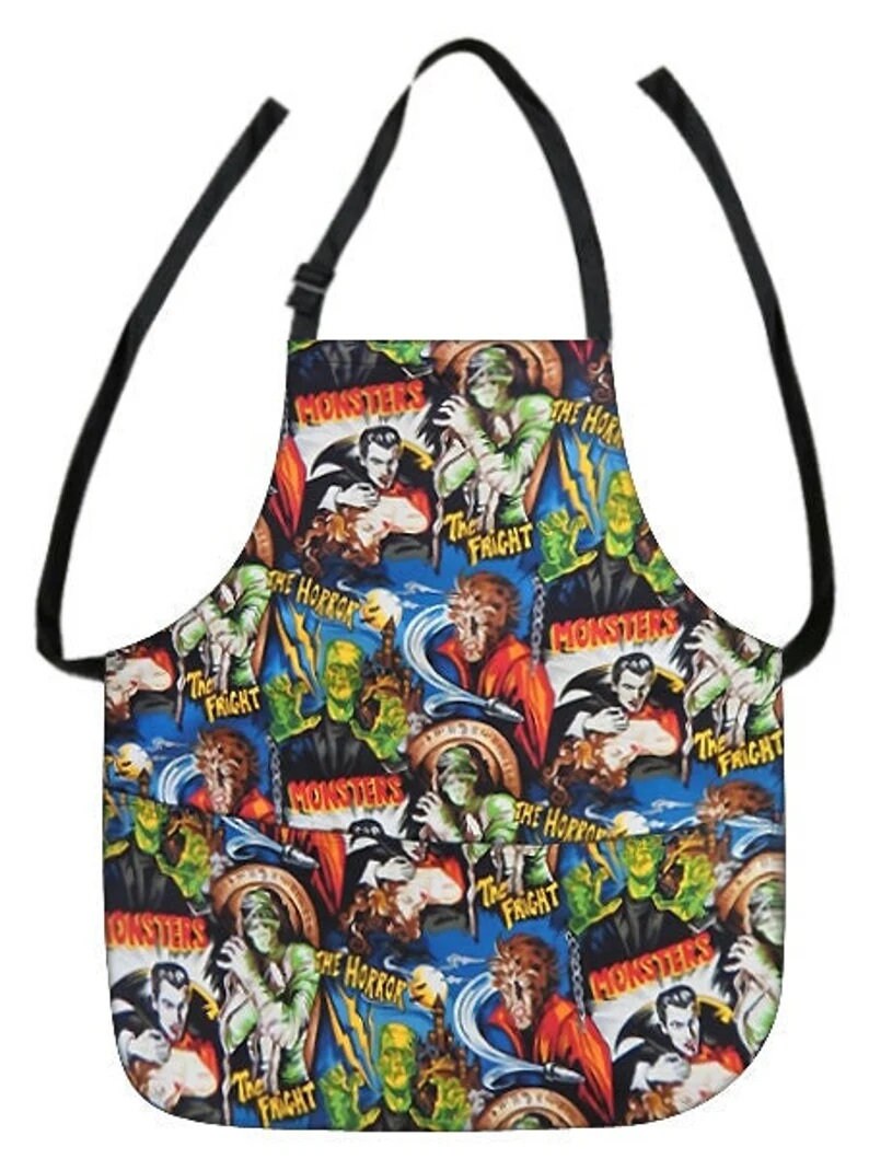 Us-Handgefertigte 2-In-1-Schürze Mit „Monster"-Muster, Baumwolle, Wendbar, Neu Us-Handgefertigte 2-In-1-Schürze Mit „Monster"-Muster, Baumwolle, Wendbar, Neu von HandmadeFashion