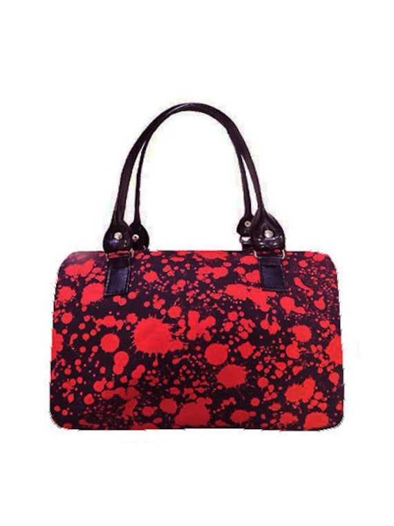 Us Handgemachte Handtasche Doktortasche Mit "Blutsorte" Gothic Muster Satchel Style, Baumwollstoff, Neu von HandmadeFashion