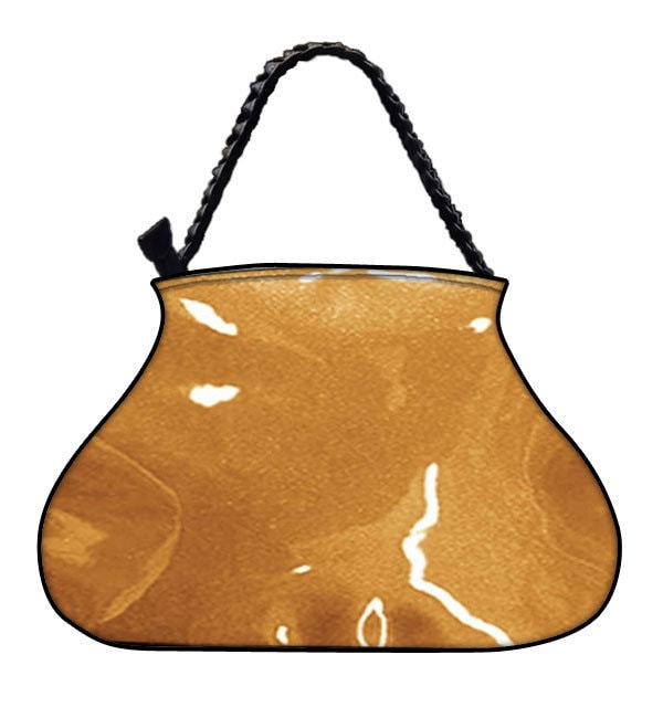 Us Handgemachte Handtasche Große Arzttasche Mit "Shiny Shimmering Glossy Gold" Muster, Handtasche, Geldbörse, Geflochtener Riemengriff, Neu von HandmadeFashion