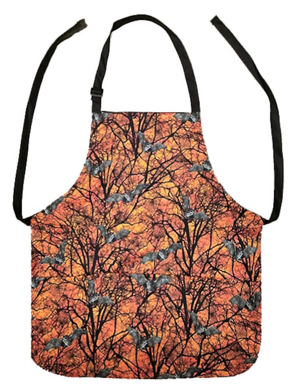 Us Handgemachte Schürze Mit "Rabenmond" Muster Baumwollstoff Wendeschürze "2 in 1 Schürze" von HandmadeFashion