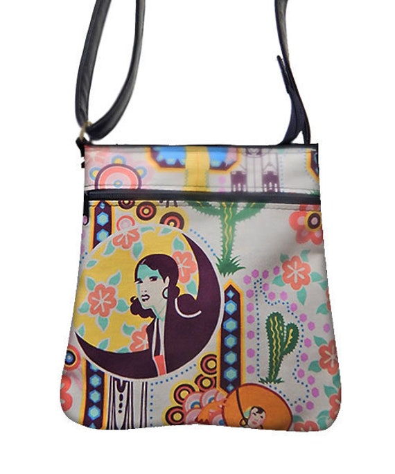 Us Handmade Handtasche Crossover Body Bag Mit "Ranchera" Muster Schultertasche Handtasche, Neu von HandmadeFashion