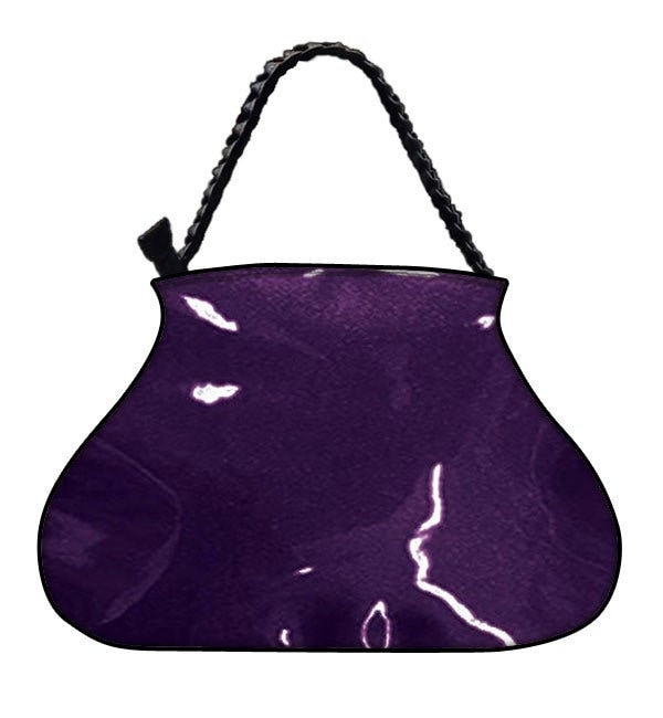 Us Handmade Handtasche Große Arzttasche Mit "Shiny Shimmering Glossy Purple" Muster, Handtasche, Geldbörse, Geflochtener Riemengriff, Neu von HandmadeFashion