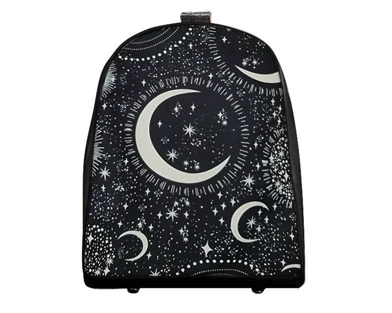 Us Handmade Mini Rucksack Style Verstellbarer Henkel Mit "Moon & Stars Glow" Muster Geldbörse Handtasche, Baumwollstoff von HandmadeFashion