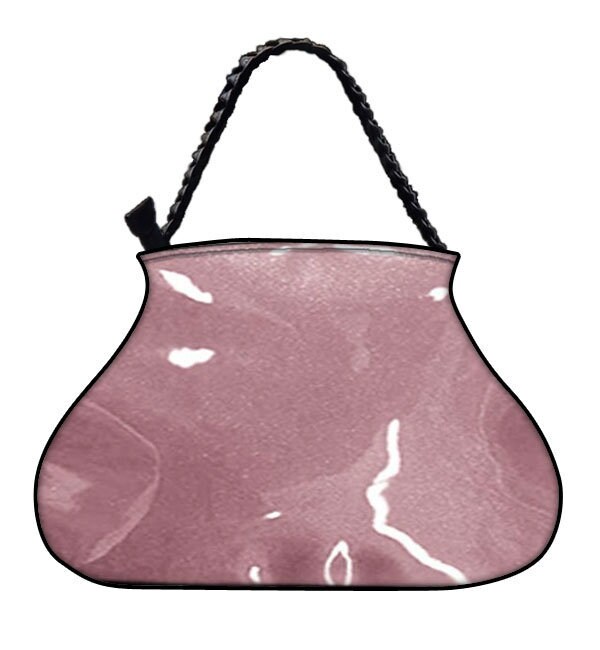 Us Handtasche Große Arzttasche Mit "Shiny Shimmering Glossy Light Pink" Muster, Handtasche, Geldbörse, Geflochtener Riemengriff, Neu von HandmadeFashion