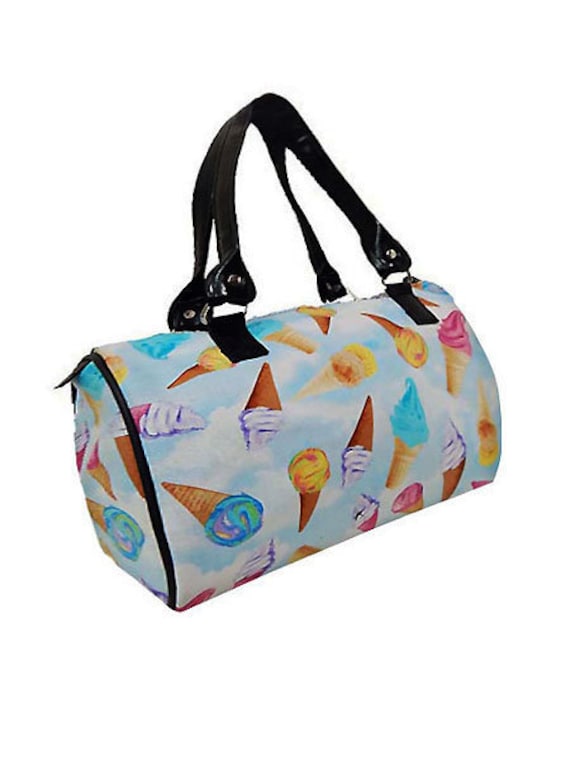 Usa Handgemachte Arzt Tasche Mit "Ice Cream" Muster Handtasche Geldbörse, Baumwollstoff, Neu von HandmadeFashion