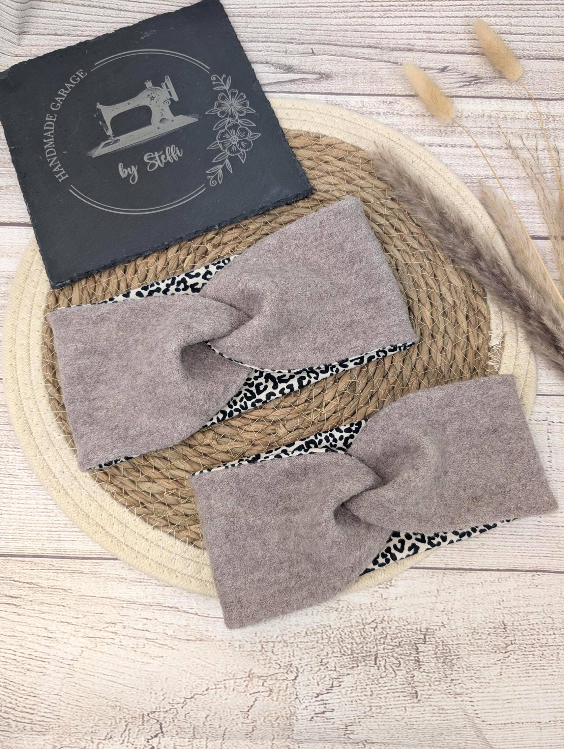 Damen Stirnband Aus Wollwalk - Knoten Für Und Kinder Merino Wolle Gefüttert Warmes Winter von HandmadeGaragbyStefi