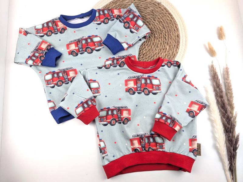 Pullover Kind Feuerwehr/Hoodie Kinder Größe 74-134 Oversized Sweater von HandmadeGaragbyStefi