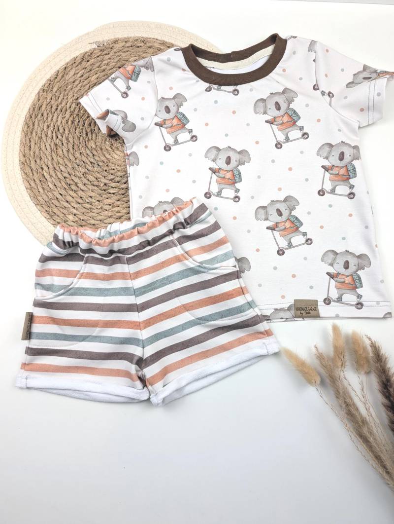 Sommerkleidung Set Kind/T-Shirt Und Shorts Kurze Hose Kurze Pumphose Kinder Sommerset 2Tgl von HandmadeGaragbyStefi
