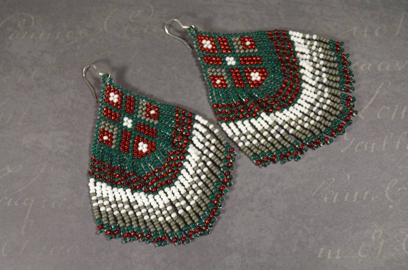 Ornament-Fransen, Perlen-Ohrringe von HandmadeGiftsStore