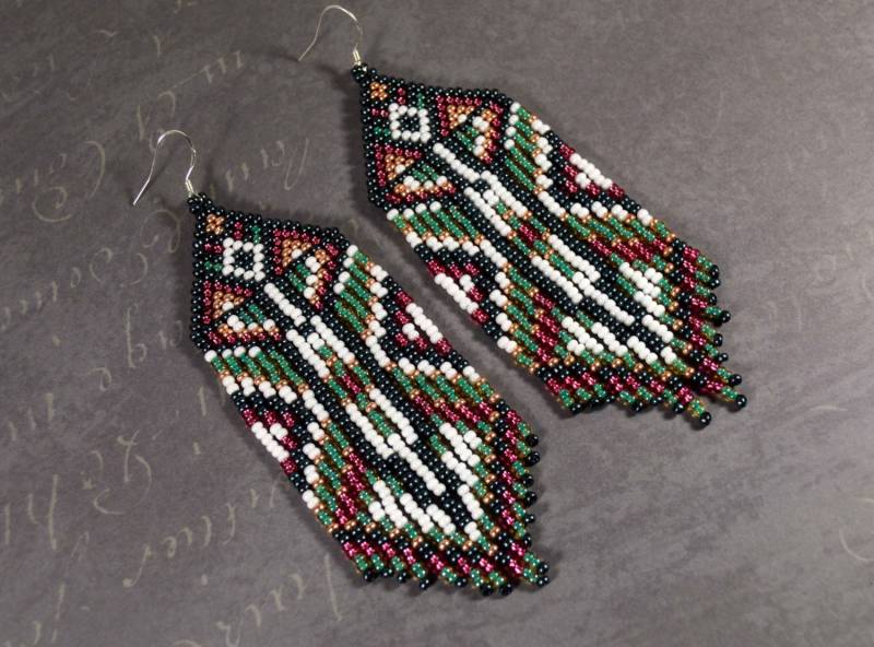 Perlen Fransen Ohrringe, Rocade Perle Lange Ohrringe von HandmadeGiftsStore