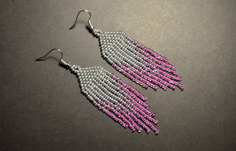 Perlen Ohrringe, Boho Fransen von HandmadeGiftsStore