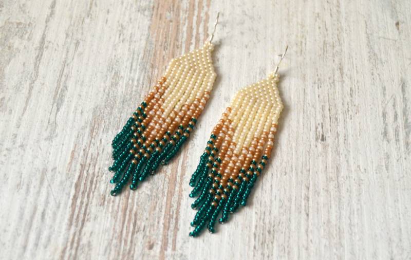 Samenkorn, Boho Fransenohrringe von HandmadeGiftsStore