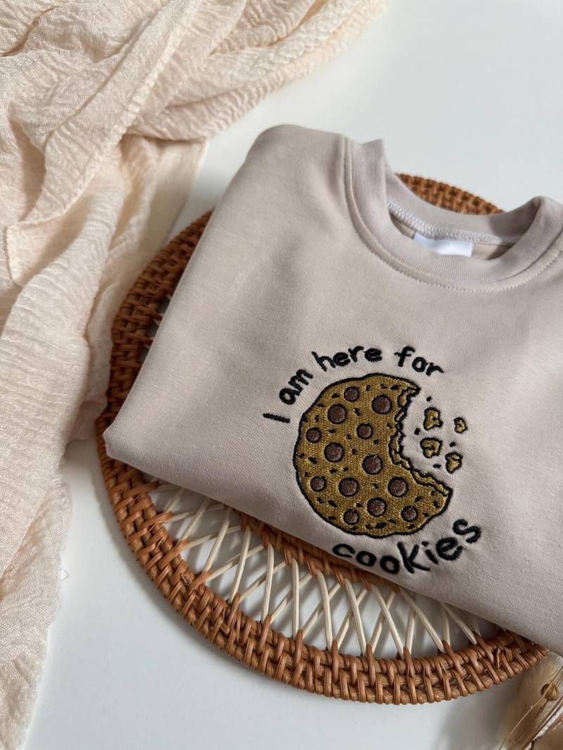 Cookie Pullover | Versch. Farben Gestickt Unisex Babys Kleinkinder von HandmadeHejleen