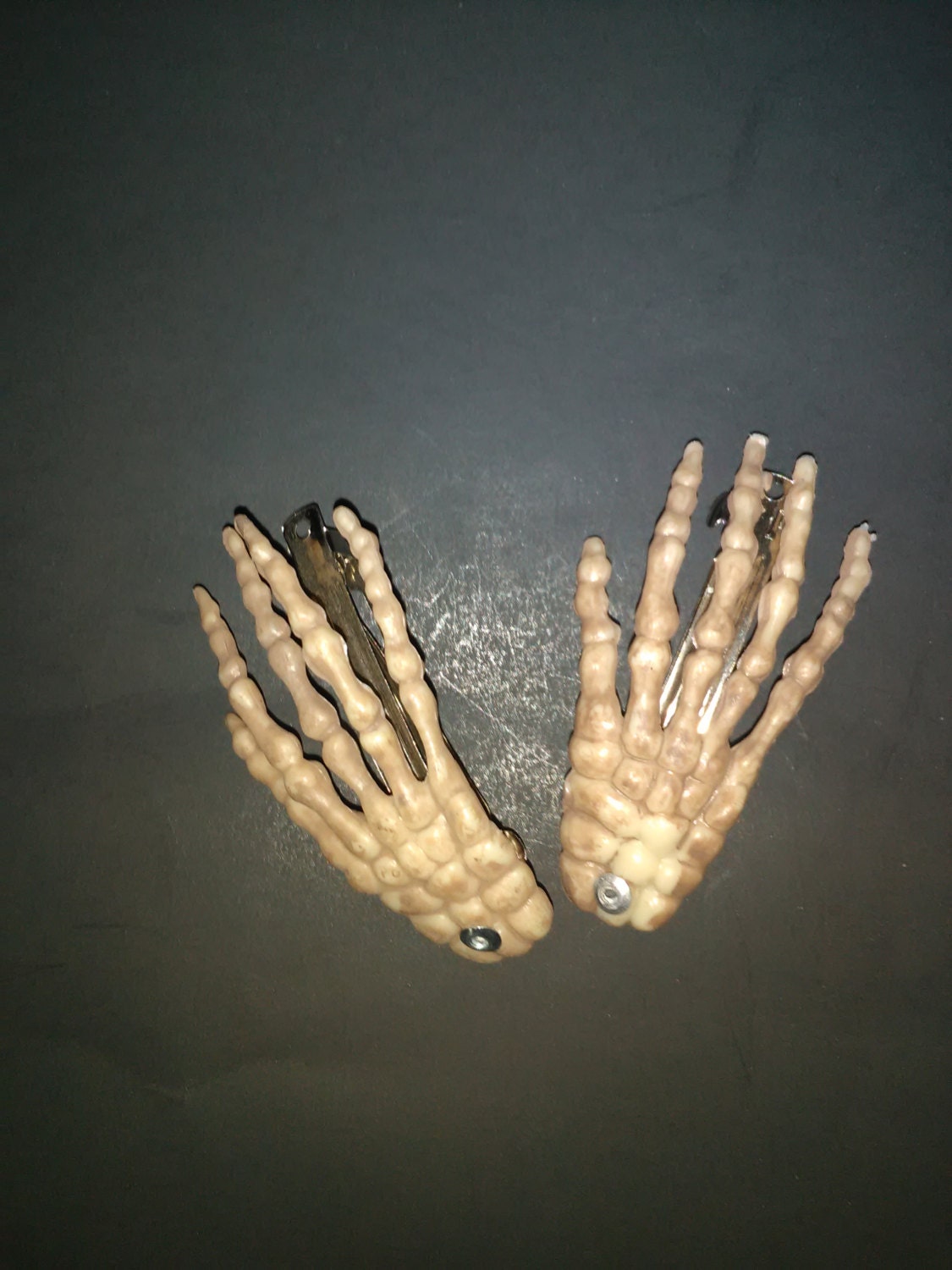 Genietete Skelett Haarspangen - Psychobilly, Goth, Punk Genietete Skelett Haarspangen - Psychobilly, Goth, Punk von HandmadeHorrorShop